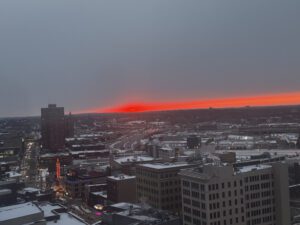 Vikings land sunset