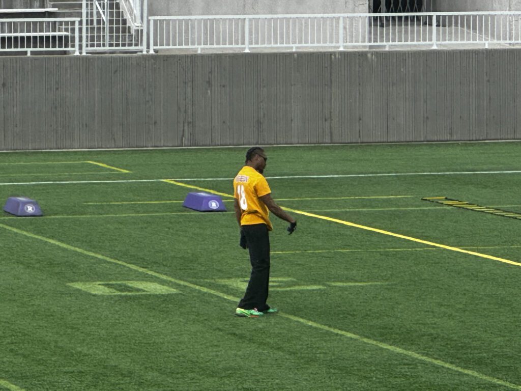 Justin Jefferson at youth football camp