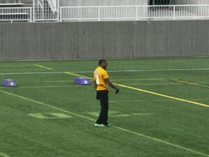 Justin Jefferson at youth football camp